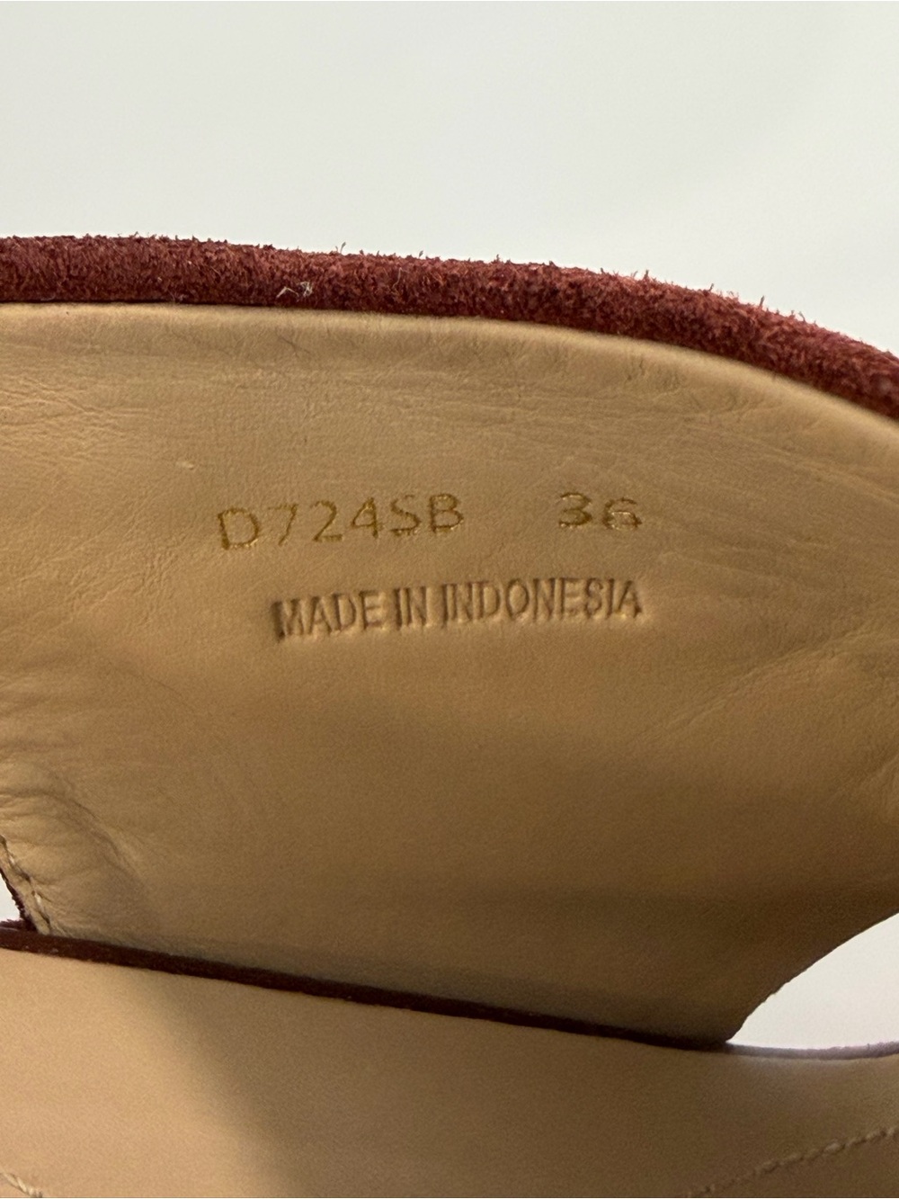 Geox Women's Suede Platform Slingback Heels in Burgundy Wine Red - Picture 10 of 12